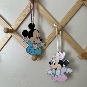 Mickey and Minnie Baby's First Ornaments